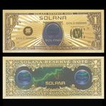 Solana Commemorative Gold Foil Reserve Note  - Digital Cryptocurrency SOL New