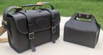 Leather Hand Made Range Bag, Magzin Bag With  Matching Small Cartridge Box