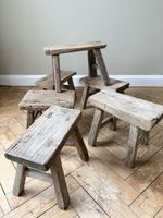 Rustic Elm Stools
