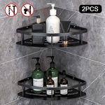 2 Pack Corner Shower Caddy Bathroom Organizer Storage Shelf No Drilling Rack
