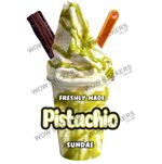Pistachio Ice Cream Sundae Sticker Decals KBG Van(Choose Size)