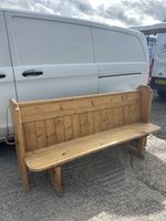 Large Antique Pine Church Pew