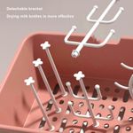 (Baby Bottle Drying Racks Portable Nursing Bottle Storage Box Dinnerware