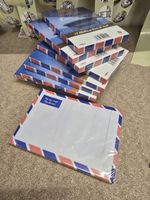 Vintage Sealed Packs of 25 Lion Brand Airmail Envelopes- C6 Size- Scrapbooking