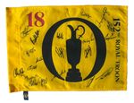 MULTI SIGNED Rare 2024 “ THE OPEN” 152nd Royal Troon Golf Flag (20) PROOFS/COA