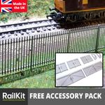 OO Gauge security fence steel style x19 Model Railway Railings 00 gauge fencing