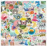 100pcs Stickers Aesthetic Pack Cute Decals Vinyl Scrapbooking Preppy Laptop Cars