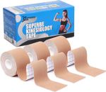 3 Rolls Kinesiology Tape 5cm x 5m KT Tape Muscle Injury Support Sports Physio