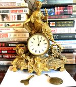 ormolu clock depicting enlightenment (liberty) parts only