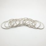12 Silver Sparkle Crystal Bracelets Wholesale Job Lot Bulk Jewellery Party Bag