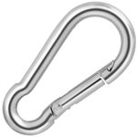 Carabiner Clip Snap Hook Spring Loaded Heavy Duty Steel Climbing