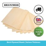 Birch Plywood Sheet 1.5mm | 3mm A2 A3 A4 A5 CNC Laser Craft Modelling Pyrography