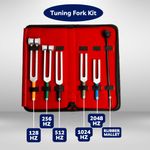 Chakra Grip Tuning Fork Set - Therapy Vibration Healing 128-2048Hz with mallet