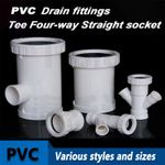 PVC Drain Pipe Fittings Pipe Expansion Joints Sewerage Pipes Tee Quick Coupling