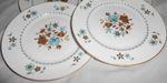 2 Royal Worcester Lucerne Porcelain Blue Brown Floral 8” Salad Dessert Plates