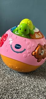 VTech Crawl & Learn Bright Lights Ball Baby Toy Light Ball Pink/Orange