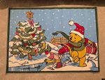 Disney Winnie the Pooh & Piglet Christmas Tree Rug Mat 95x130cm Cotton