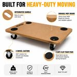 Heavy Duty Dolly Trolley 200KG Platform Moving Trolley Wooden Board 4 Wheels