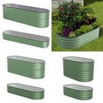 10 8 6ft Garden Raised Bed Vegetable Herb Planter Box Outdoor Flower Grow Trough