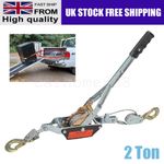 2 Ton Dual Gear Power Puller Heavy Duty 2 Hook Cable Puller Hand Winch Turfer UK