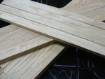 Oak hardwood wood strips 4/6/10mm thick 20mm wide 330mm long, 8 pieces per pack