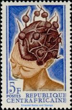 EBS Central African Republic 1967 - Tribal Hairstyle - CF 89 - MNH** - (d6