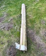 5x 220cm Pressure Treated Round Wooden Multi-Purpose Fence Posts Bundle,Flat Top