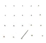 20 x Nose Studs Straight Pins Sterling Silver Ball & Clear Set 1mm,1.5mm 2mm