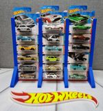 Hot Wheels Display Stand For 18x 1:64 Vehicles In Standard Card Size Packaging.