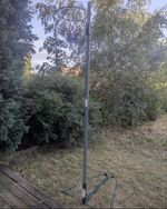 Harrod Sport Hoop Metal Post with Rim & Red/Blue Net