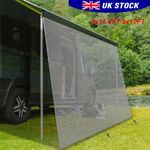 RV Awning Sun Shade Screen Sunshade Mesh Sunscreen Camper Motorhome UV Grey