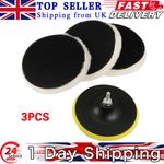 5Pcs 6" Buffing Polishing Pad Wool Wheel Mop Kit For Car Polisher Drill Adapter