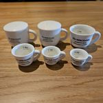 Ringtons Tea Merchants Salt & Pepper Set Measuring Cups Tbsp, Dsp, Tsp, 1/2 Tsp