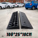 10CM High Kerb Ramp Non-Slip Rubber Threshold Ramp for Cars & Wheelchairs UK