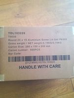 460 x Silver Aluminium Round Tins 15ml with Lid/Screw Top Lid MPN TDL103220