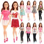 Ten Barbie Doll Dresses Clothes Bundle Royal Mail 1st postage UK SELLER