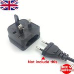 EU European Euro Europe 2-Pin To 3-Pin UK Travel Plug Socket Converter Adapter 