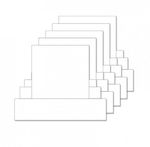 HUNKYDORY PACK 5  SHAPED CARDS  A5 CENTRE TOPPER BLANKS WITH ENVELOPES