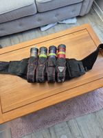 rhino Paintball BattlePack Pod Belt red Hex 6 Pod Capacity with pods
