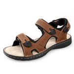 Mens Leather Sandals Sport Walking Hiking Summer Holiday Mens Beach Shoes Size