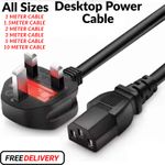 Power Cord UK Plug to IEC Cable (PC Mains Kettle Lead) C13 1m/2m/3m/5m/10m Lot