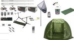  Full Carp Fishing Set Up Kit Rods Reels Alarms & Tackle Mat  & Shelter 