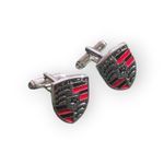 Porsche Metal Pair of Cufflinks Silver Formal Wedding Gift 1cm x 2cm without Box