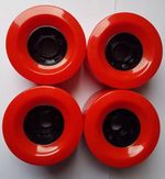 90mm Red Longboard Wheels 
