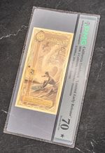 3 CALIFORNIA Limited Early Release Goldback Gold Foil Note 24kt .999 Fine PMG 70