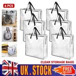 3/6/9 X DIMPA STORAGE CLEAR REUSABLE HEAVY DUTY LAUNDRY BAGS Moth Moisture Proof
