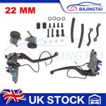 2* Oil Cup Motorcycle Hydraulic Brake Master Cylinder Clutch Kit Universal 22mm