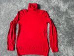 Ralph Lauren Red Roll Neck Cotton Knit Logo Jumper M