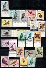 Angola 1951 Mi. 339-362 MNH 100% birds, wildlife