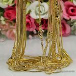 Wholesale lots 10pcs Gold Plated 1.2mm Snake Chain Necklace 16",18",20",24"